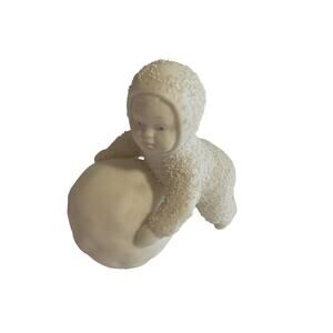 DEPT 56 SNOWBABIES PORCELAIN FIGURINE "I'M MAKING SNOWBALLS!" No Box READ